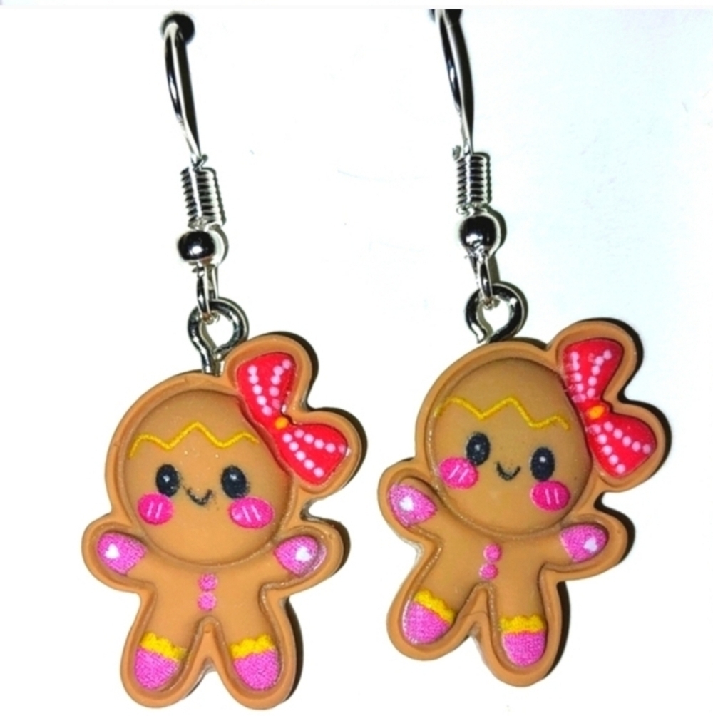 Holiday hand crafted dangle earrings